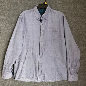 Ted Baker Men Casual Purple Button-Down Shirt Sz 6